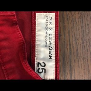 Red Rag & Bone stretchy high waisted jeans